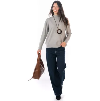 Dámský svetr Dámský svetřík ROSIE Světle šedá 40/44