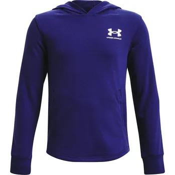 Dámská mikina Chlapecká mikina s kapucí UNDER ARMOUR-UA Rival Terry Hoodie-BLU Modrá 137/149