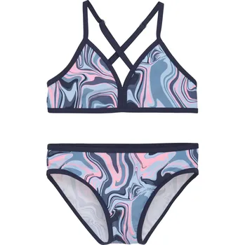 Dívčí plavky Dívčí plavky COLOR KIDS-Bikini, AOP, cerulean Modrá 128