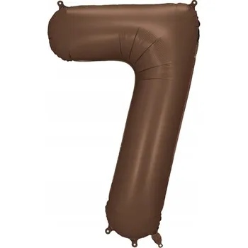 Balónek Fóliový balónek Číslice ''7'', 86 cm, mocca