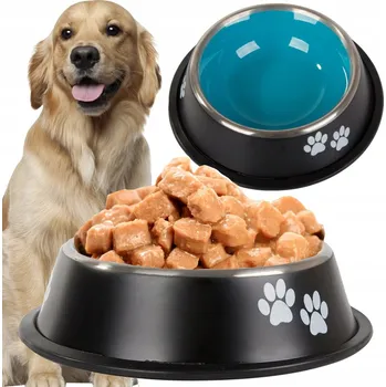 Miska pro psa Jedna kovová miska Przyjaciele černá 1 l