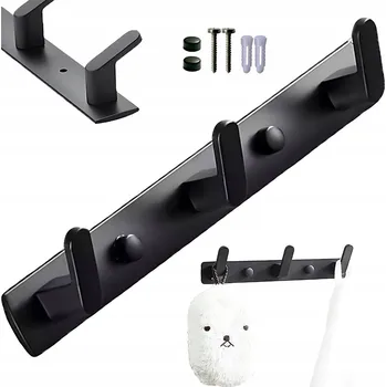 Věšák Černý kovový Šatní ramínko Verk Group