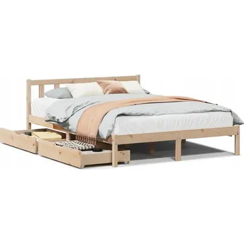 Postel Jednolůžková dřevěná postel VidaXL 120x190 borovice