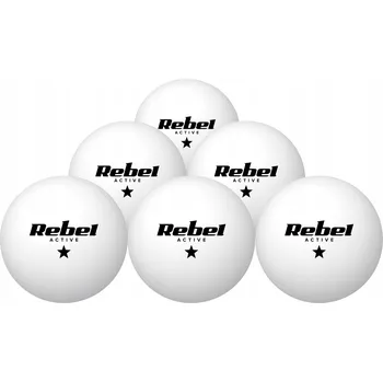 Sada míčků na stolní tenis, PP materiál, 6 kusů REBEL ACTIVE