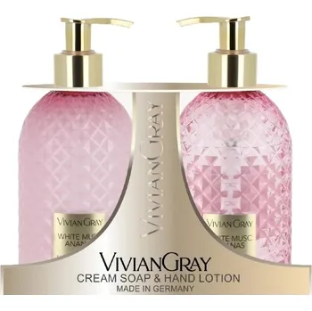 Mýdlo VIVIAN GRAY sada White Musk & Pineapple, 2x300 ml