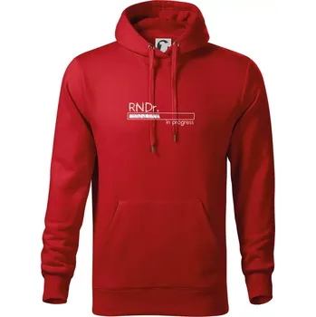 Pánská mikina In progress titul RNDr. doktor / doktorka přírodních věd - Mikina pánská Cape s kapucí - M ( Červená )
