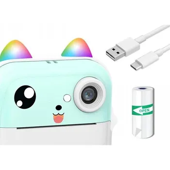 Digitální fotoaparát Fotoaparát DRUKUS Blue s tiskárnou