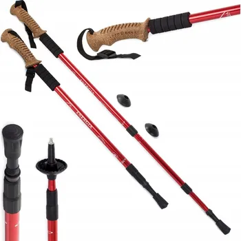 Trekingová hůl Tyčinky Verk Group 14236_CZE 135 cm oranžové a červené
