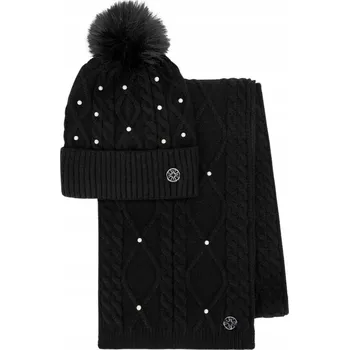 Pokrývka hlavy WITTCHEN sada: čepice a šála, univerzální velikost, černá