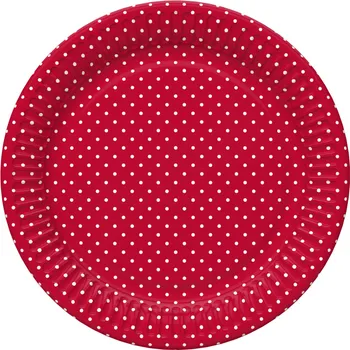 Party dekorace Pol-Mak Papírový talíř malý Ornament Silver 374567