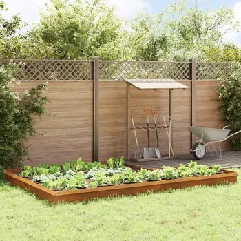 Zahradní obrubník Hlemýžďová oplocení 16 pcs Rezavá Povětrnostně odolná ocel