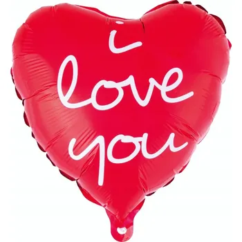 Balónek Fóliový balónek SRDCE I LOVE YOU Valentýn, 45 cm