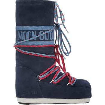 Dámská móda MOON BOOT MB ICON SUEDE LACES-F017 BLUE NAVY Modrá 42/44