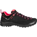 Dámská nízká turistická celokožená obuv SALEWA-Wildfire Leather GTX W black/fluo coral Černá 36,5