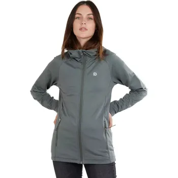 Dámská mikina Dámská turistická mikina se zipem FUNDANGO-Share Hooded Fleece-570-rhino Šedá XS
