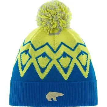 Čepice Dětská zimní čepice EISBÄR-Ziggy OS Pompon MÜ kids 026 Žlutá 29/35 cm