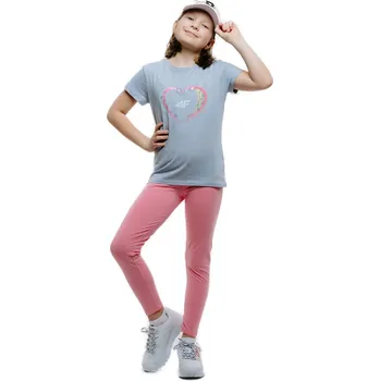 Dívčí legíny Dívčí legíny 4F JUNIOR-TIGHTS CAS F039-56S-LIGHT PINK Růžová 164