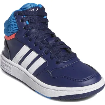Dětská móda Chlapecká rekreační obuv ADIDAS-Hoops 3.0 Mid K dark blue/blue rush/turbo Modrá 36 2/3