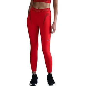 Dámské legíny Dámské legíny NIKE PRO-W NP DF MR 7/8 TIGHT TT GRX-657-Red Červená L