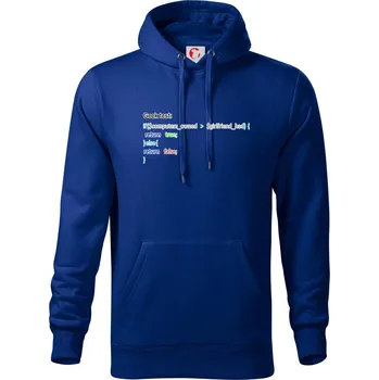 Pánská mikina Geek Test - Mikina pánská Cape s kapucí - 4XL ( Královská modrá )