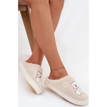 Dámské pantofle Boto Fotrnné pantofle s medvídkem Noralie Barva: Béžová, Velikost: 40/41