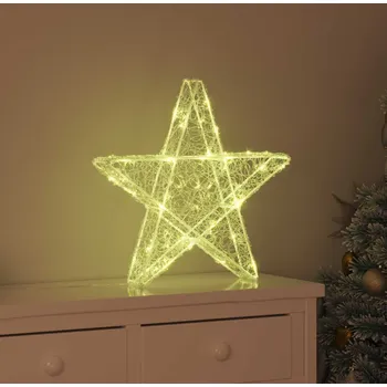 vidaXL 3D hvězda s 50 LED diodami Teplá bílá 55 x 53.5 x 10 cm Akryl [42019098]