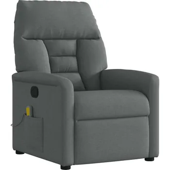 Masážní přístroj vidaXL Masážní polohovací křeslo textil [4015558] Barva: Tmavě šedá