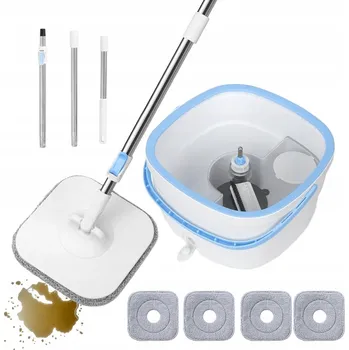 Rotační mop 360 spin turbo 3v1 + 4 náhradní hlavice z mikrovlákna