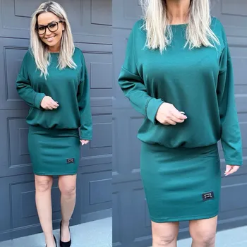 Dámské šaty Máslové šaty HOLLAND Barva: Tmavě zelená