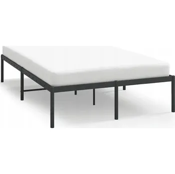Postel Kovový rám postele, černý, 135x190 cm