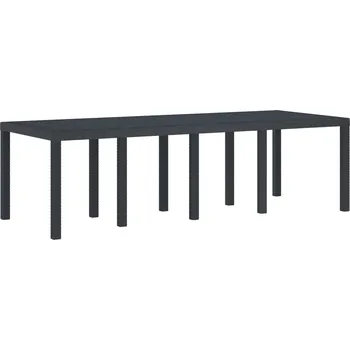 Zahradní nábytek Zahradní jídelní stůl Antracit 250 x 100 x 73 cm polyratan