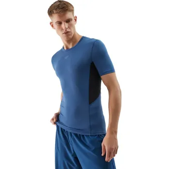 Pánské tričko Pánské tréninkové tričko s krátkým rukávem 4F-TSHIRT FNK-WSS24TFTSM600-31S-NAVY Modrá S