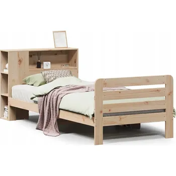 Postel Rám postele bez matrace, 90x200 cm, masivní borovicové dřevo