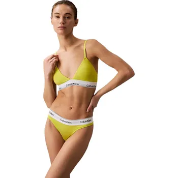 Podprsenka Dámská podprsenka CALVIN KLEIN-LIGHTLY LINED TRIANGLE Žlutá XS