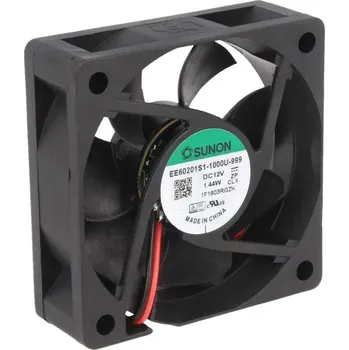 Průmyslový ventilátor Sunon DC axiální ventilátor 60×60×20 mm, 12 V DC, 32.5 dB EE60201S1-1000U-999
