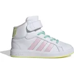 Dívčí rekreační obuv ADIDAS-Grand Court Mid cloud white/clear pink/ice yellow Bílá 28