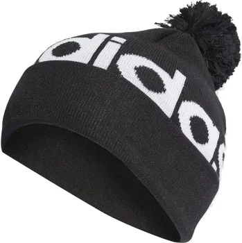 Čepice Dámská zimní čepice ADIDAS-POMPOM BEANIE BLACK/WHITE Černá 58/60 cm