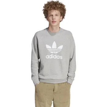 Pánská mikina Pánská mikina ADIDAS ORIGINALS-TREFOIL CREW-IM4501-medium grey heather Šedá XXL