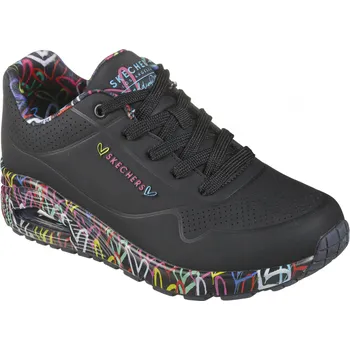 Dámská tenisová obuv Dámská rekreační obuv SKECHERS-Uno Loving Love black Černá 41