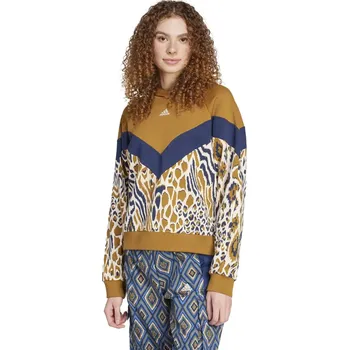 Pánská mikina Dámská mikina s kapucí ADIDAS-FARM HOODIE-IV9738-Brown Hnědá XS