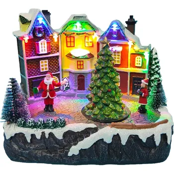 Vánoční světelná dekorace BestBerg BBXS-920 vánoční vesnička 20 x 15 x 17,2 cm