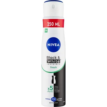 Nivea Black & White Invisible Fresh antiperspirant ve spreji pro ženy, 250 ml