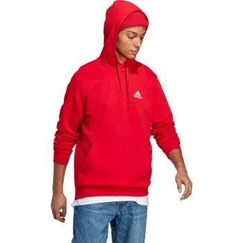 Pánská mikina Pánská mikina s kapucí ADIDAS-M FEELCOZY HD-H47018-Red Červená L