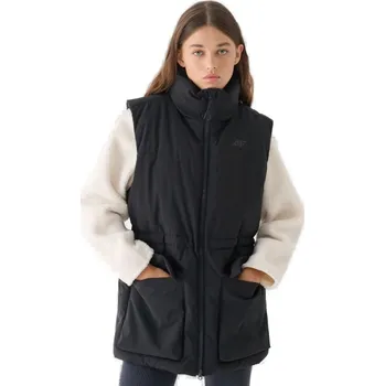 Dámská vesta Dámská vesta 4F-VEST JACKET-WAW24TVJAF135-20S-DEEP BLACK Černá M
