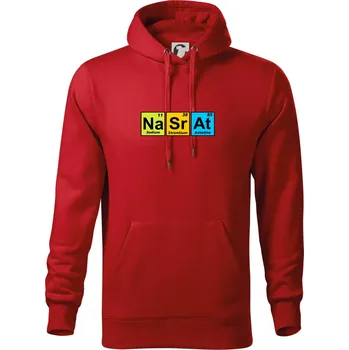 Pánská mikina Barevná tabulka nasrat - Mikina pánská Cape s kapucí - L ( Červená )