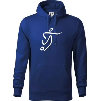 Pánská mikina Fotbalista silueta - Mikina pánská Cape s kapucí - M ( Královská modrá )