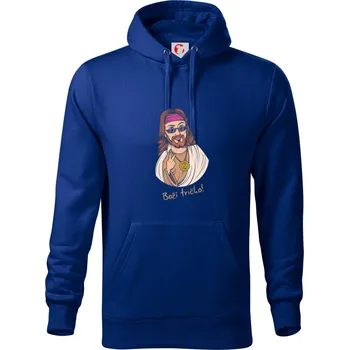 Pánská mikina Boží tričko - Mikina pánská Cape s kapucí - 4XL ( Královská modrá )
