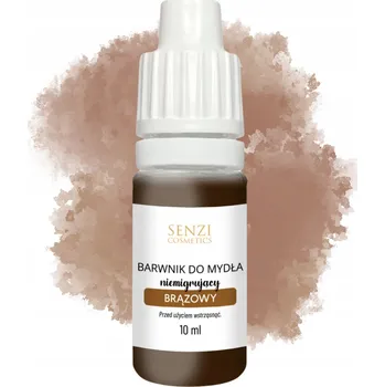 Mýdlo Senzi Cosmetics Tekuté barvivo do mýdla, nemigrující – HNĚDÁ 10 ml