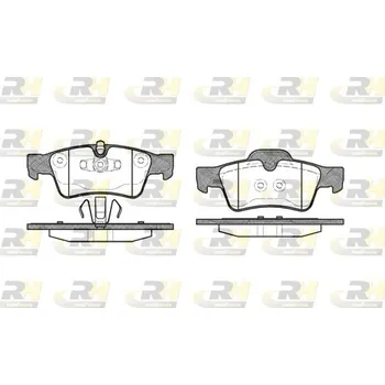 Brzdová destička Sada brzdových destiček, vždy 4 kusy v sadě ROADHOUSE 2991.10