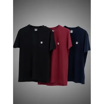 Pánské tričko TRIČKO Sada 3 KS PÁNSKÁ BAVLNĚNÁ TRIČKA Jigga MINI KORUNA M